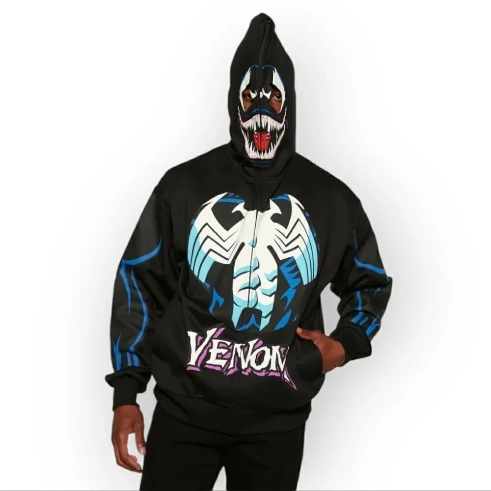 Marvel VENOM zip up hoodie, medium